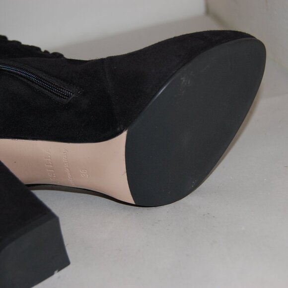 38 US 7.5 ❤️LE SILLA ITALY LEATHER SUEDE STRETCH OVER KNEE HIGH HEELS TALL BOOTS - Picture 12 of 14